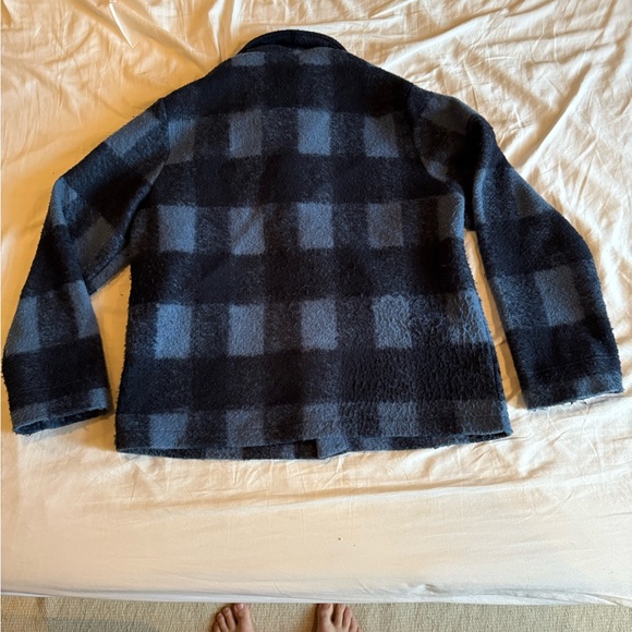 A.P.C. Navy and Black Wool Coat - Picture 2 of 4